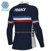 Maglia 2022 Nazionale Francia Manica Lunga Winter Invernale Blu